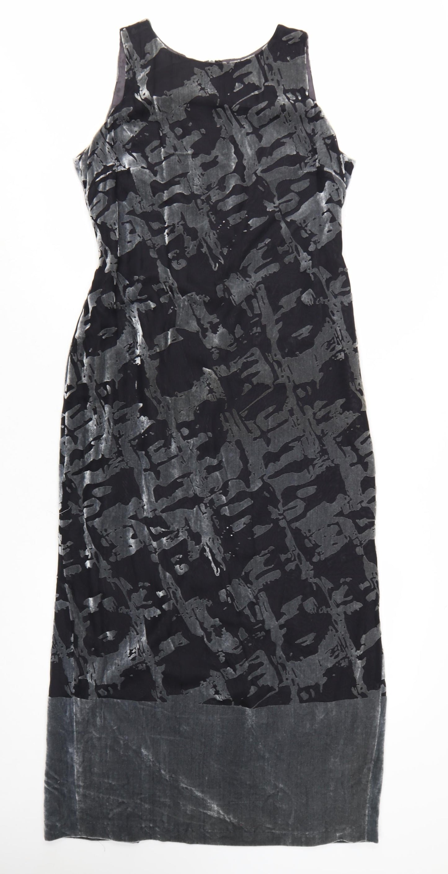 Richards Women’s Black Long Sheath Velvet Dress Size 12