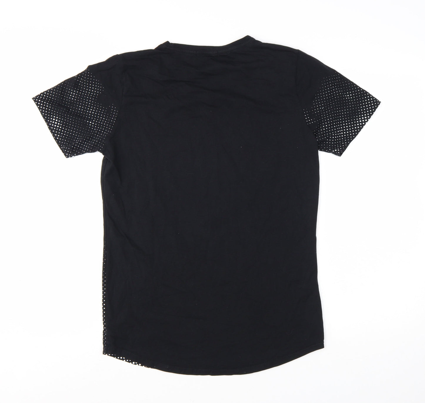 BerryDenim Unisex Black Skull Graphic Stretch T-Shirt L