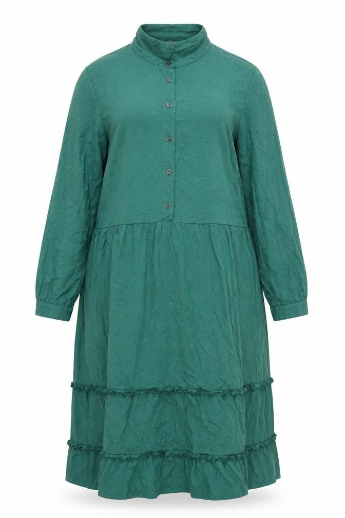 Lily & Me Women’s Green Cotton Midi Shirt Dress UK 18