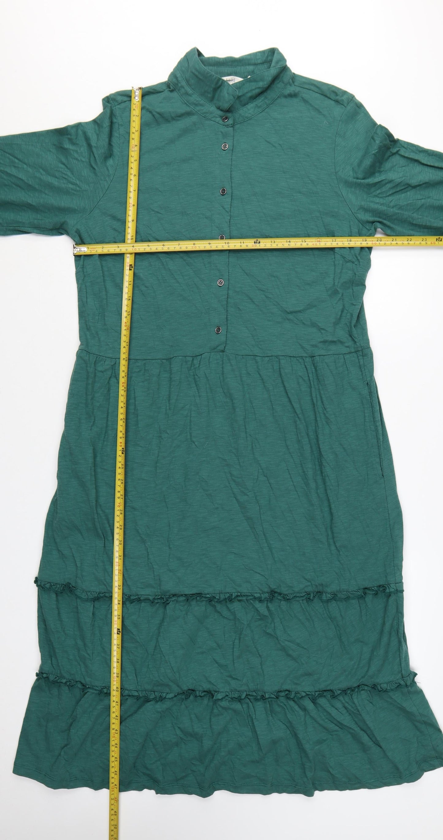 Lily & Me Women’s Green Cotton Midi Shirt Dress UK 18