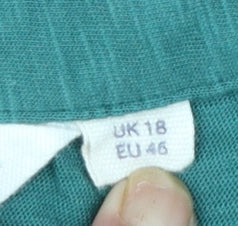 Lily & Me Women’s Green Cotton Midi Shirt Dress UK 18