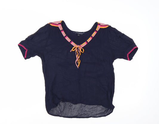 Prewornwholesale purple cropped slim fit active T-shirt with short sleeves and a high neckline.