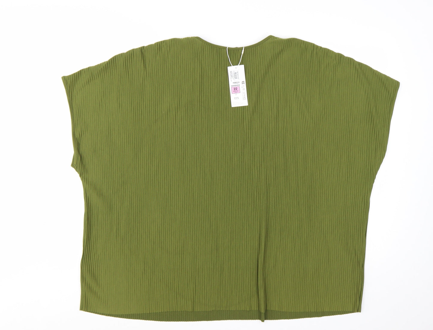 Marks and Spencer Women’s Green Size 22 Basic Jersey Blouse Top