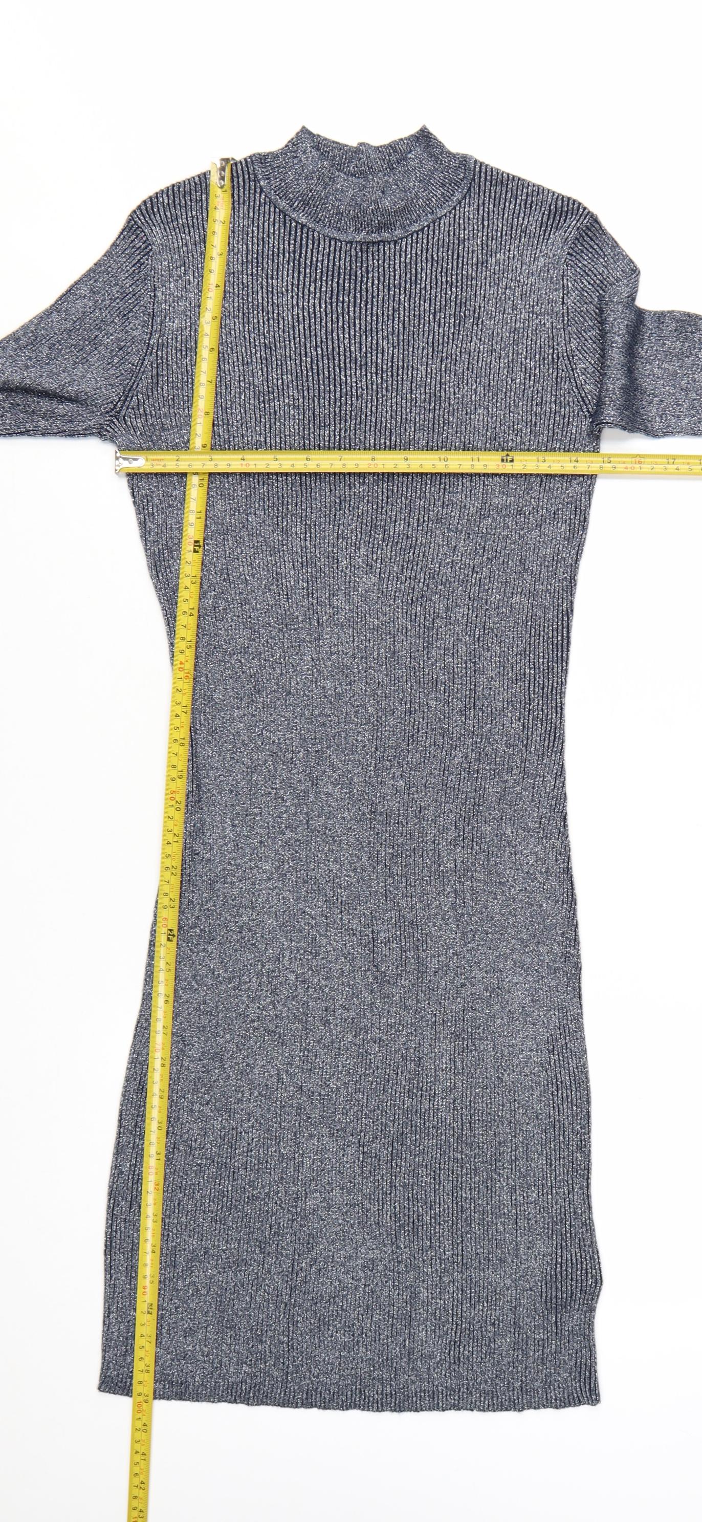 Atmosphere Women’s Grey Ribbed Bodycon Knit Dress Size 14