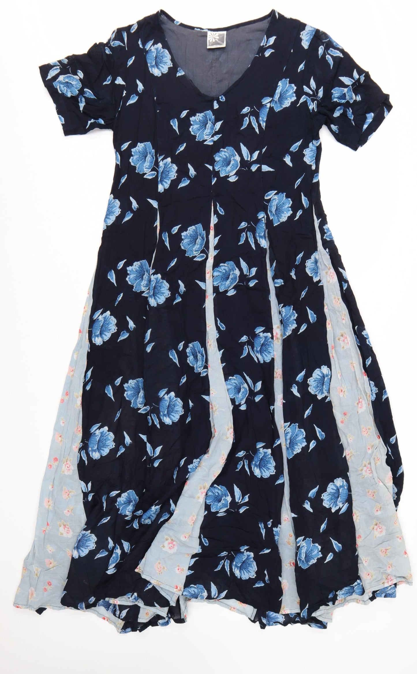 Phool Women’s Multicoloured Floral Midi A-Line Cotton Dress Size 10