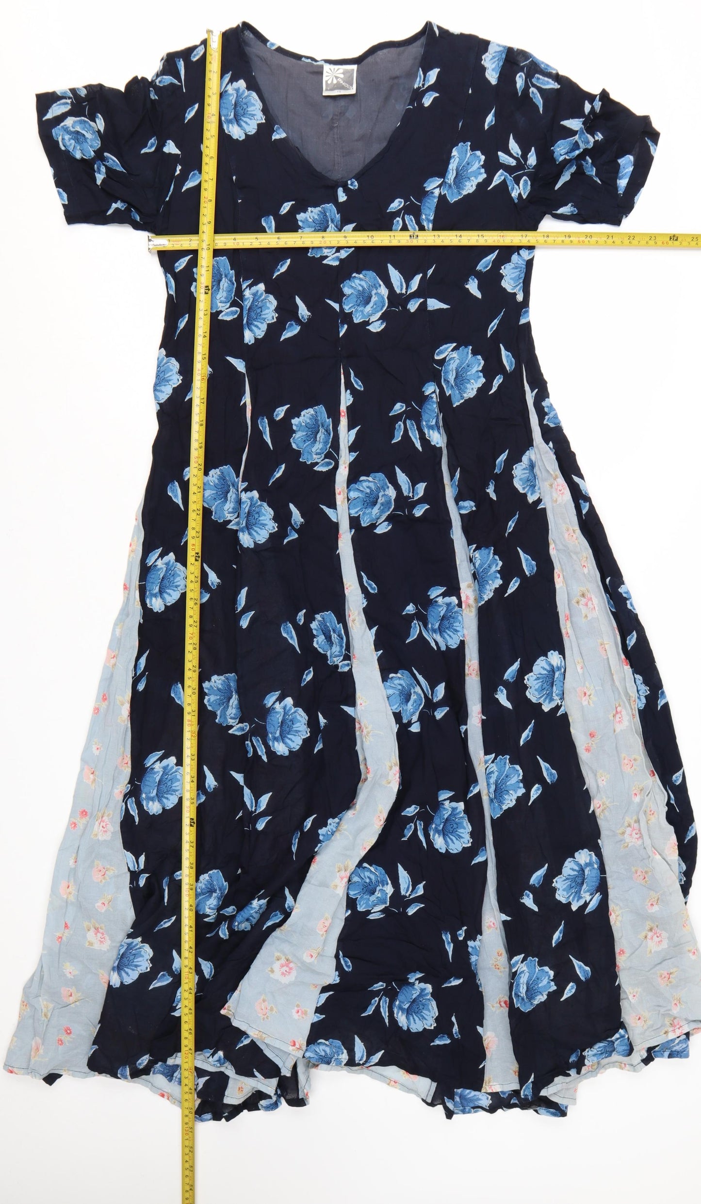 Phool Women’s Multicoloured Floral Midi A-Line Cotton Dress Size 10