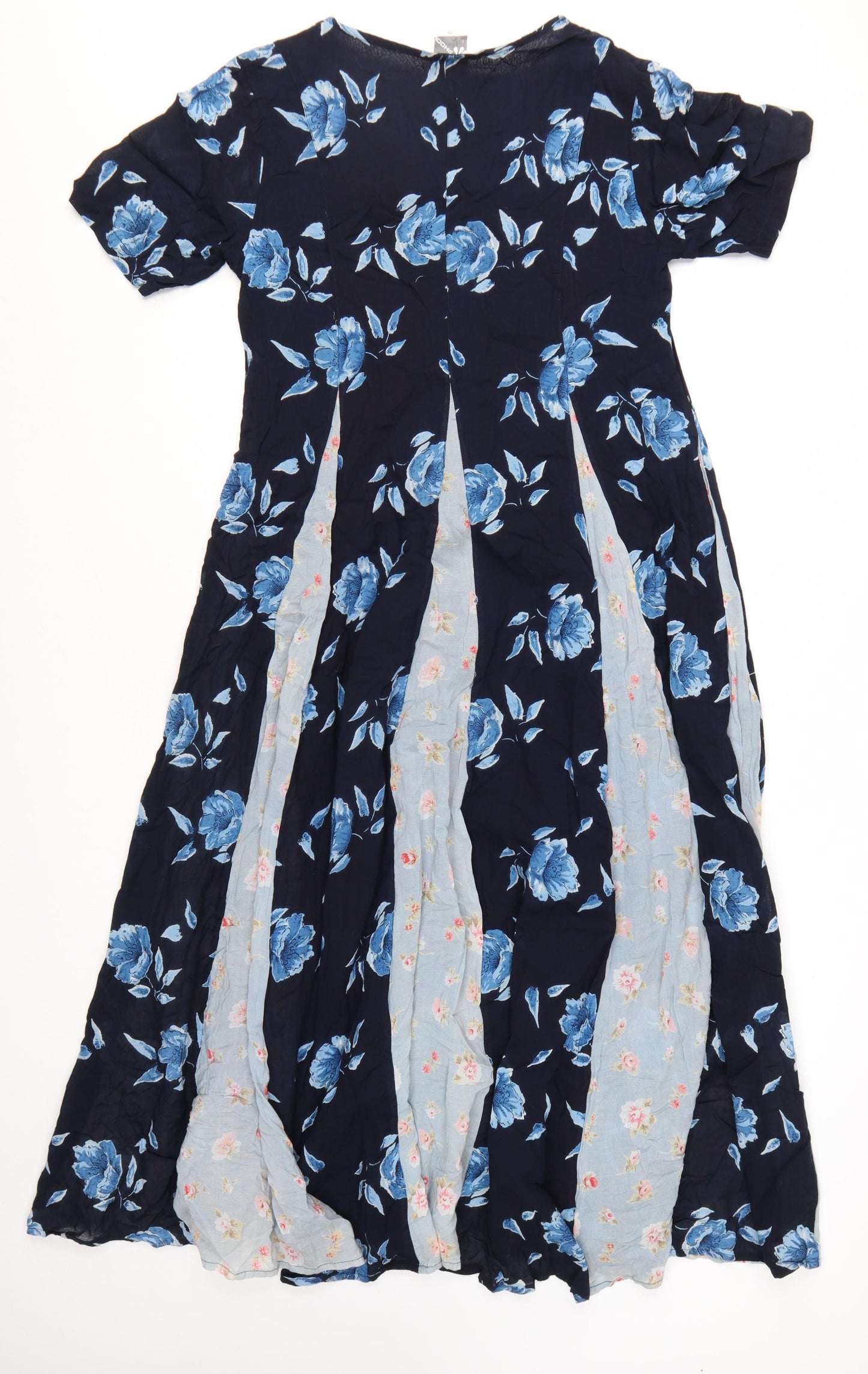 Phool Women’s Multicoloured Floral Midi A-Line Cotton Dress Size 10