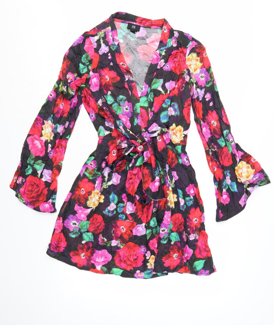 River Island Women’s Petite Floral Wrap Mini Dress Size 6