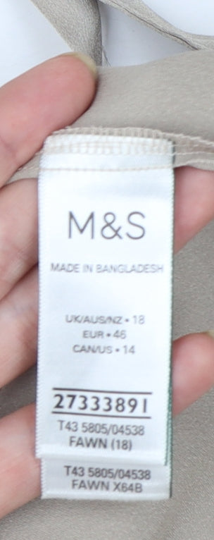 Marks and Spencer Women's Beige Camisole Tank Top Size 18