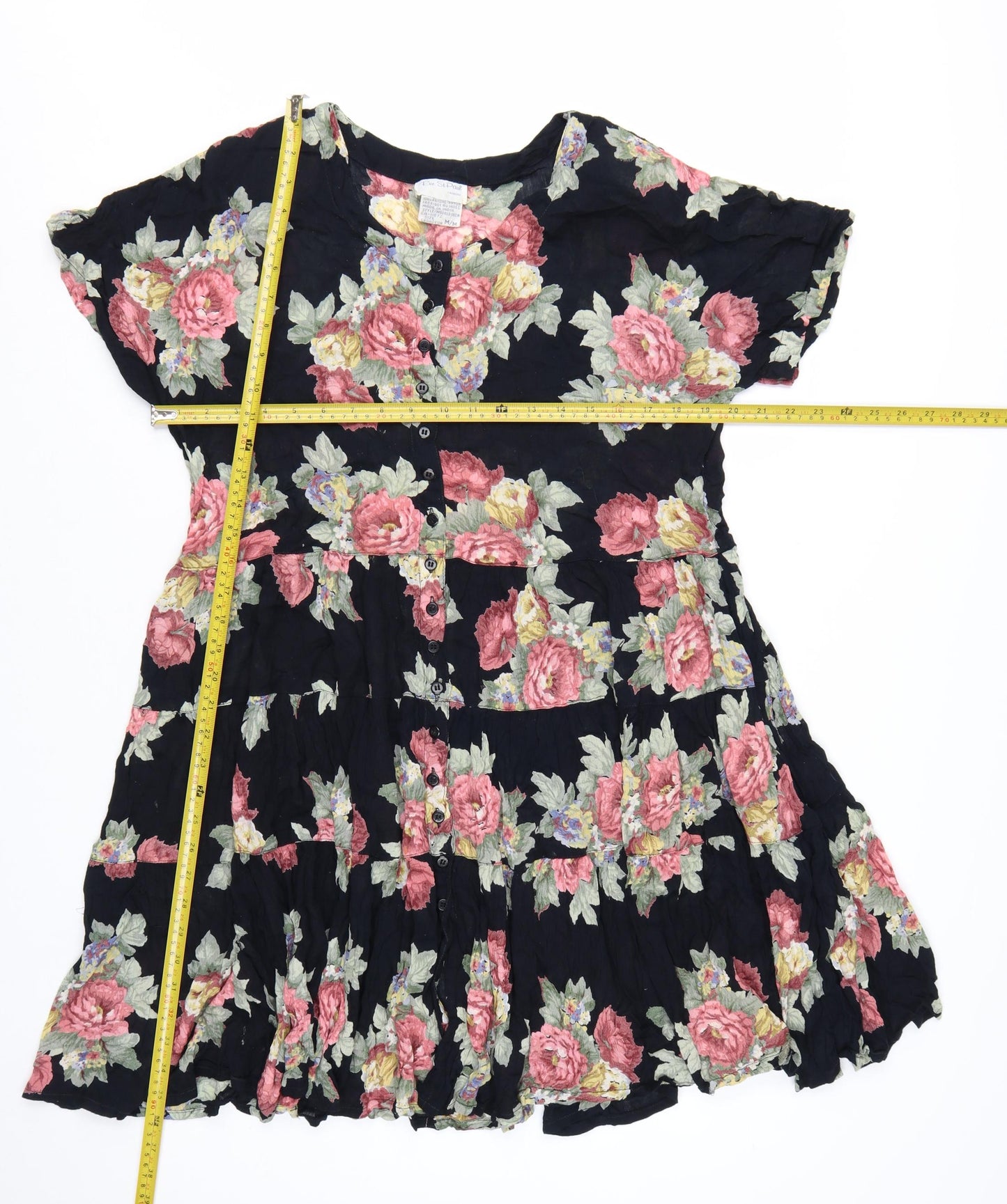 Rue St. Paul Women’s Multicoloured Floral Rayon A-Line Dress M