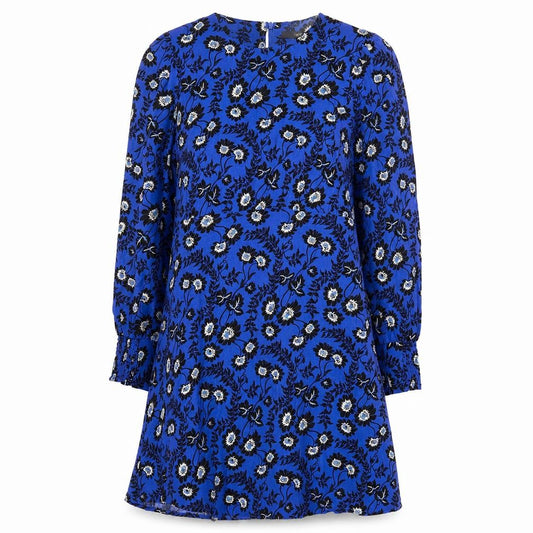 Next Women's Blue Floral A-Line Short Dress Size 10