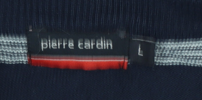 Pierre Cardin Men's Multicoloured Striped Crew Neck Jumper L