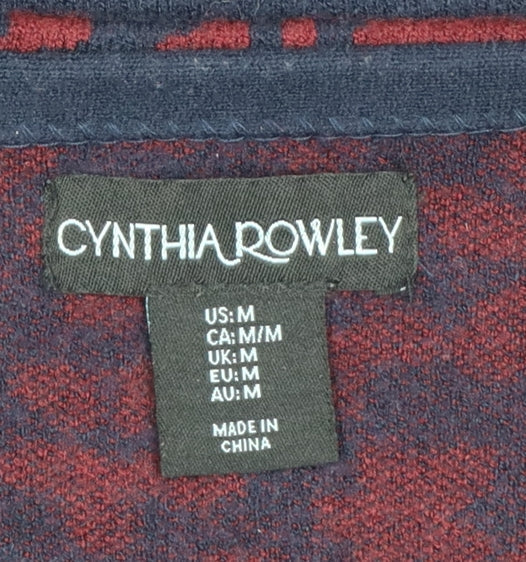 Cynthia Rowley Women's Blue Floral Knit Jumper Size M
