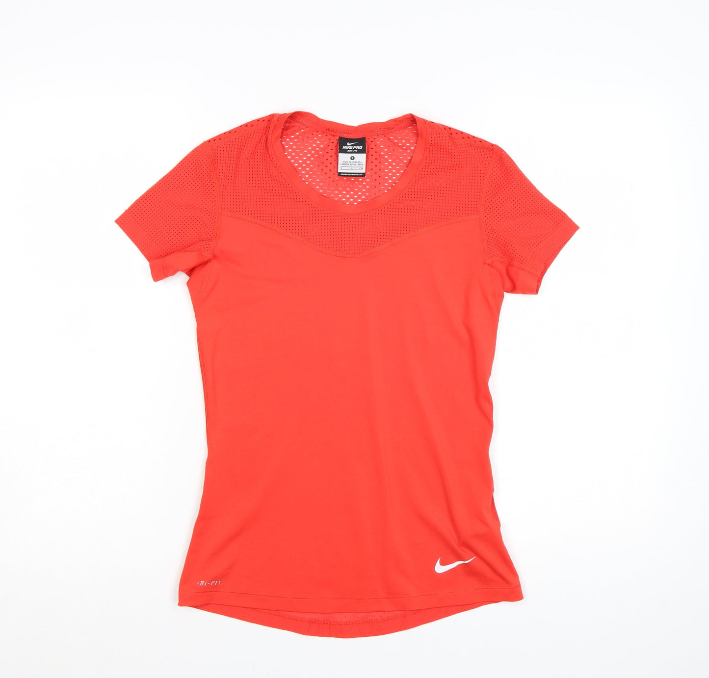 Nike Pro Dri-FIT Women's Red Slim Fit Active T-Shirt Size S