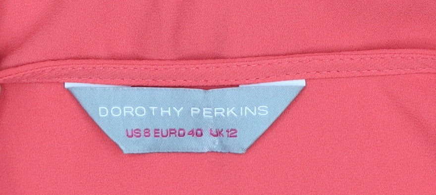 Dorothy Perkins Women’s Pink V-Neck Tunic Blouse UK 12
