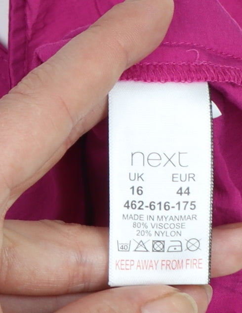 Next Women’s Pink Viscose Racerback Tank Top Size 16 Summer Casual