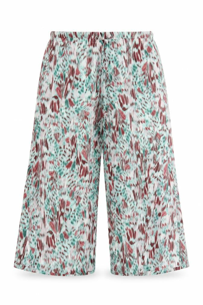 Marks and Spencer Women’s Multicoloured Size 20 Cropped Wide-Leg Trousers
