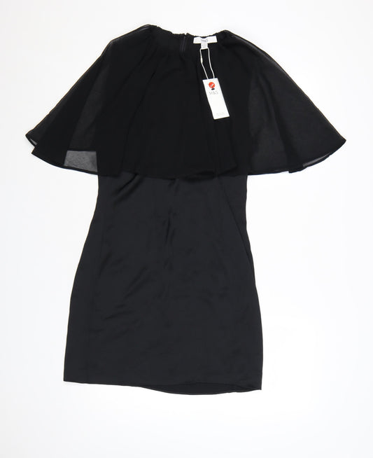 Marks and Spencer Women’s Black Size 8 Sheath Cape Dress