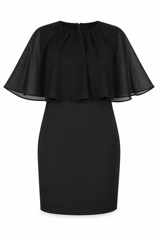 Marks and Spencer Women’s Black Size 8 Sheath Cape Dress