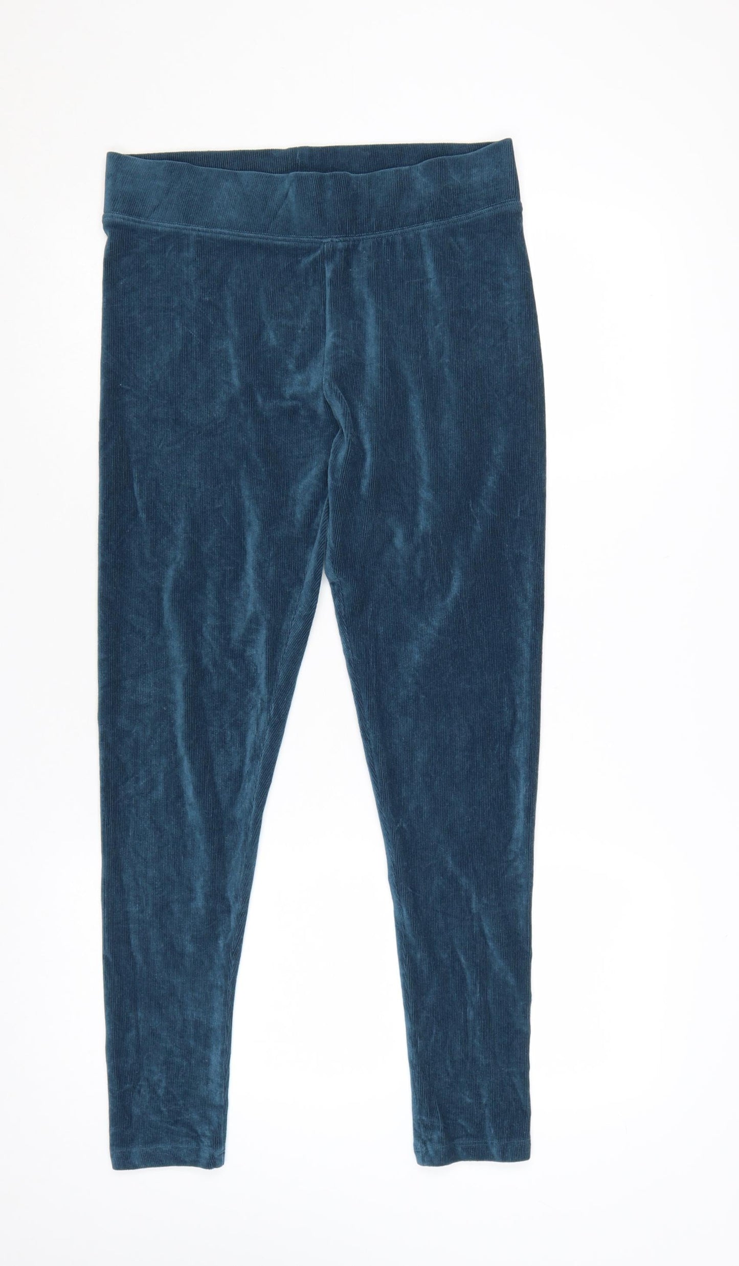 Marks and Spencer Women Petrol Green Velour Leggings UK 12 Regular