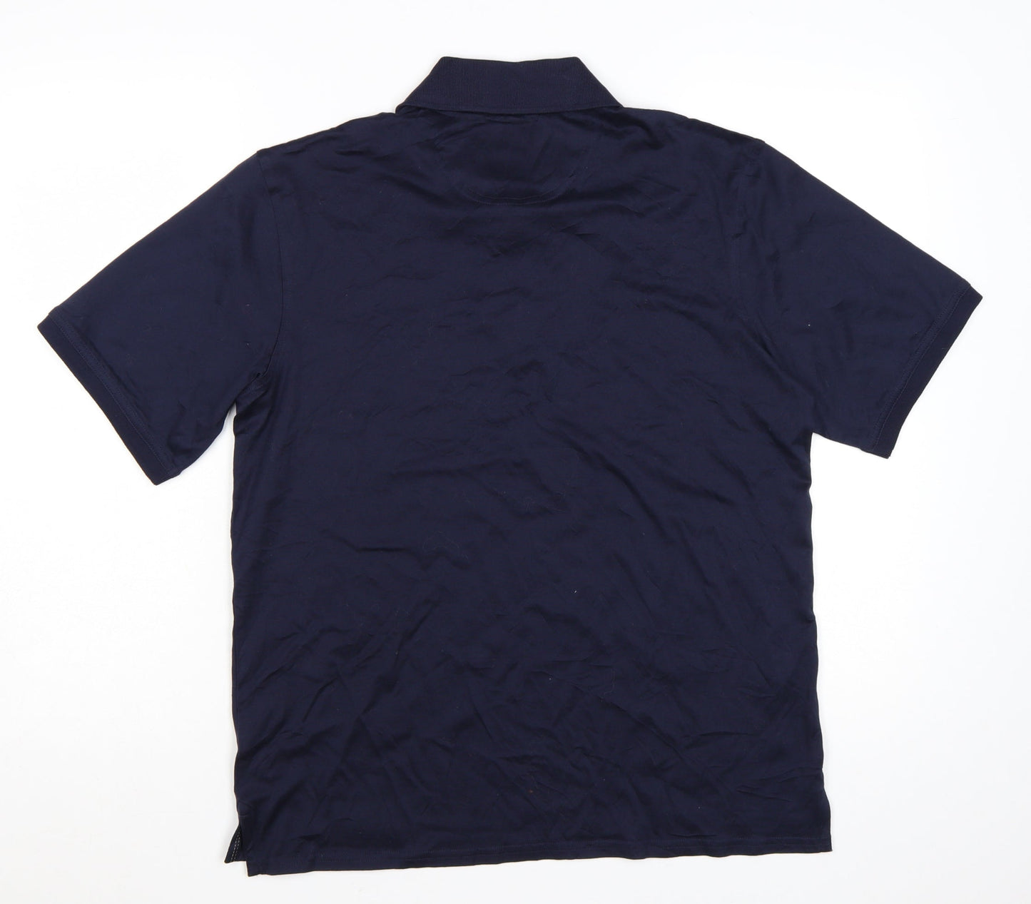 Marks and Spencer Blue Harbour Luxury Men's Navy Blue Cotton Polo Shirt S