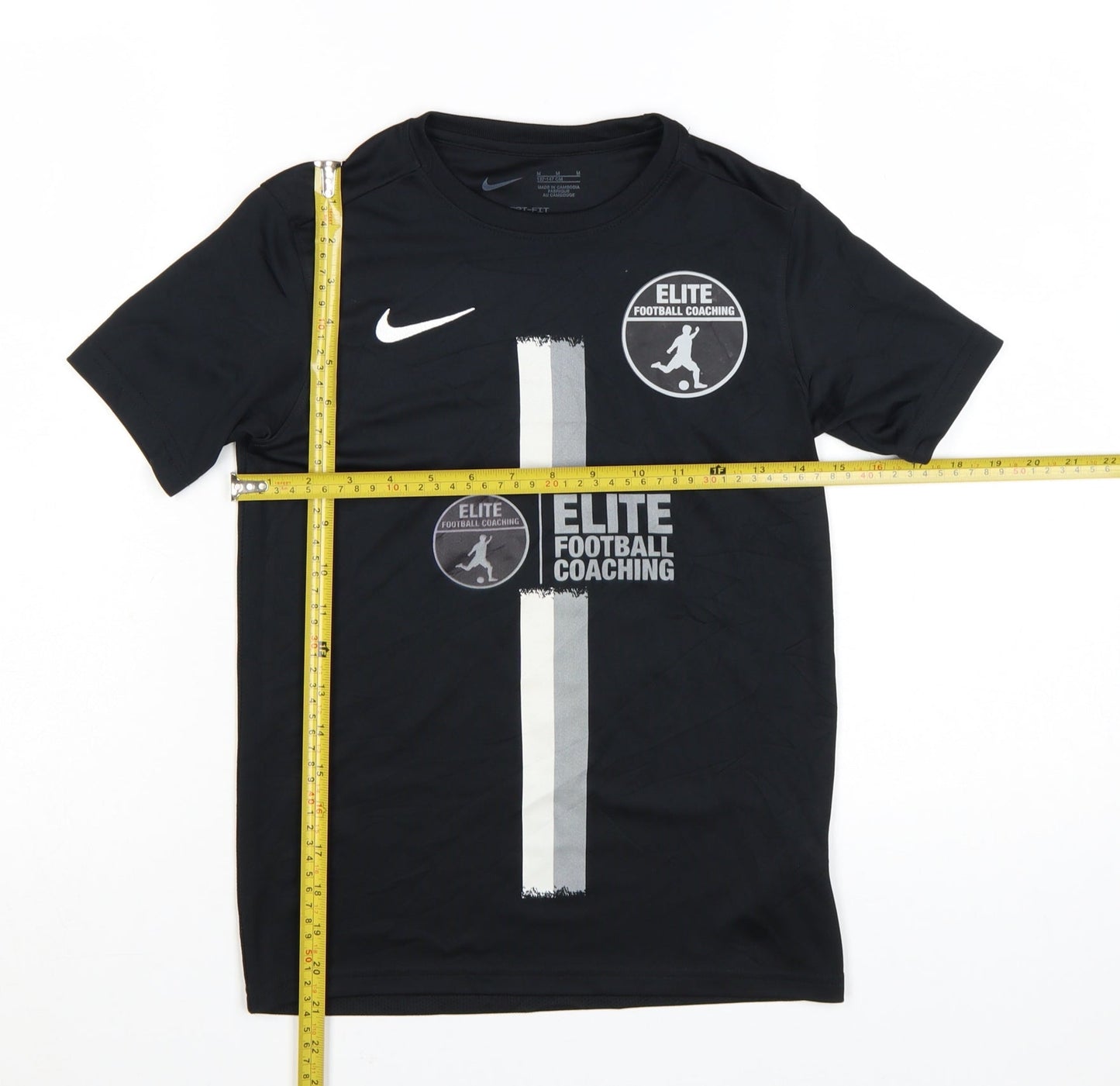 Nike Boys Black Dri-Fit Elite Football Coaching T-Shirt 13-14 Years