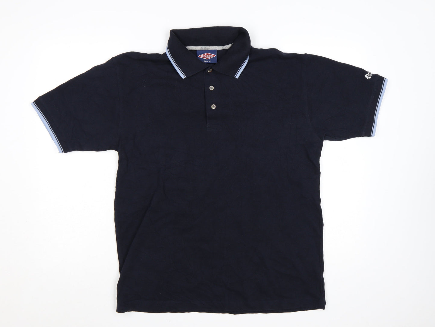 Lee Cooper Men’s Blue Cotton Short Sleeve Polo Shirt Size M