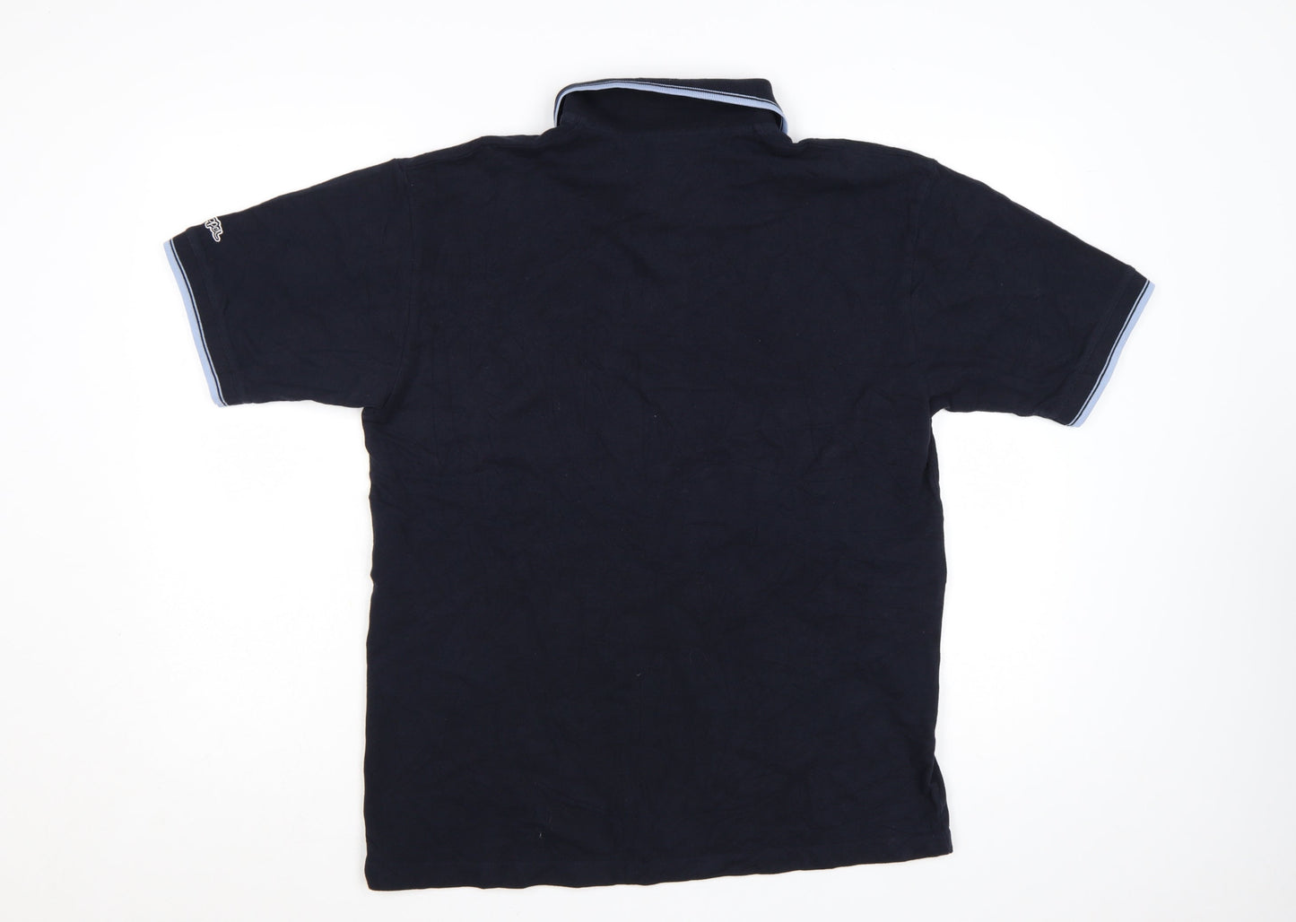 Lee Cooper Men’s Blue Cotton Short Sleeve Polo Shirt Size M