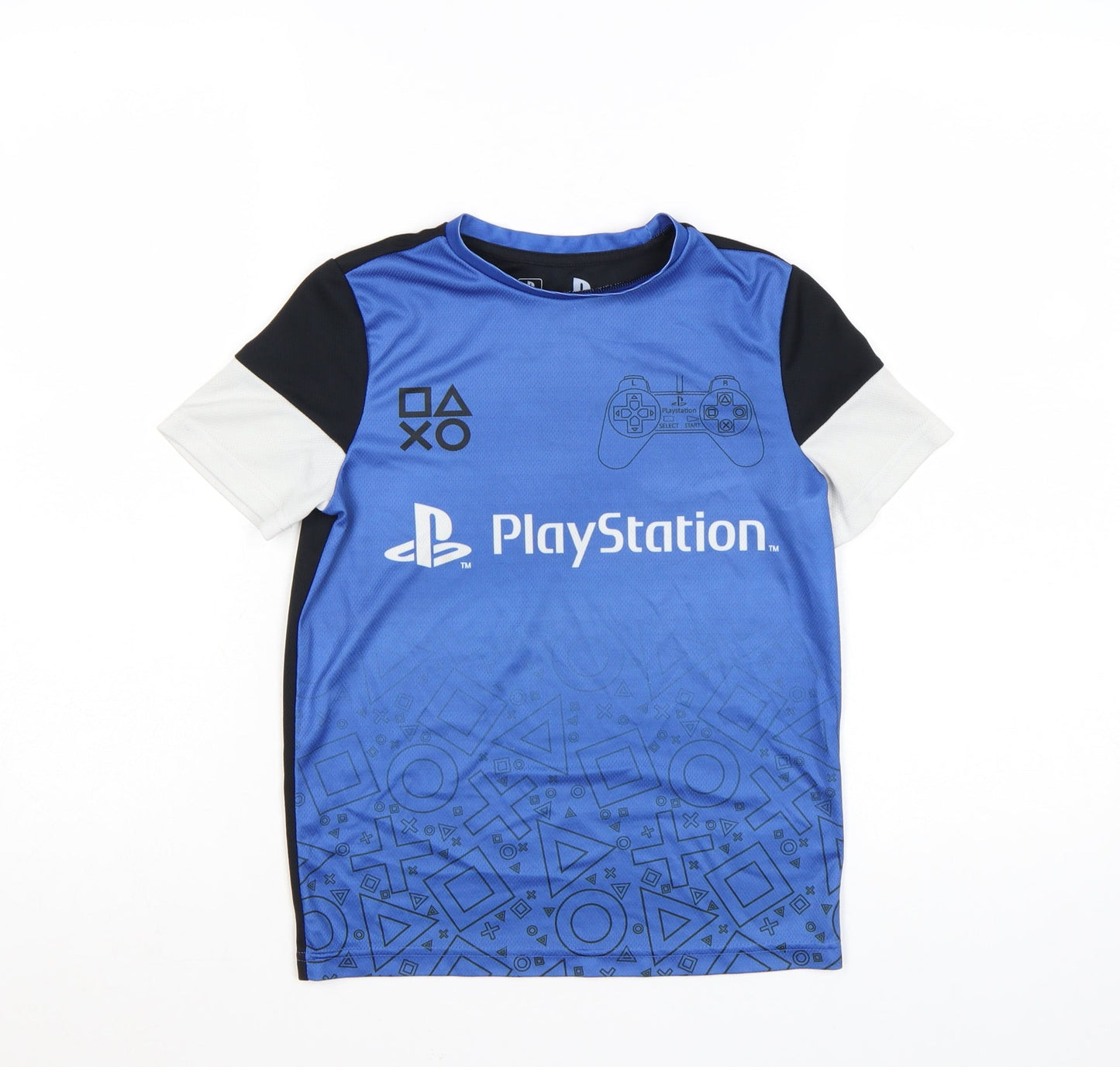 PlayStation Boys Blue Short Sleeve Graphic T-Shirt 8-9 Years Polyester