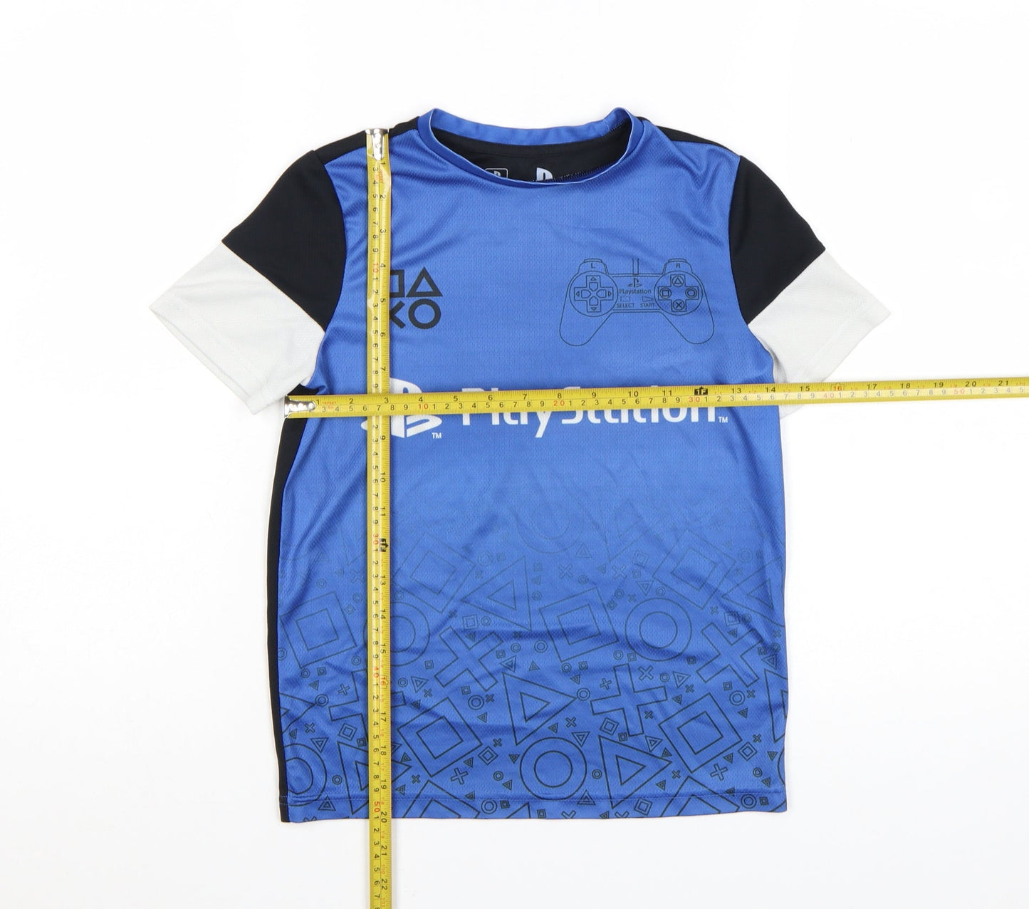 PlayStation Boys Blue Short Sleeve Graphic T-Shirt 8-9 Years Polyester