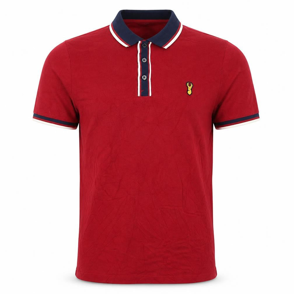 Next Men's Red Short Sleeve Polo Shirt XS 100% Cotton Classic Fit
