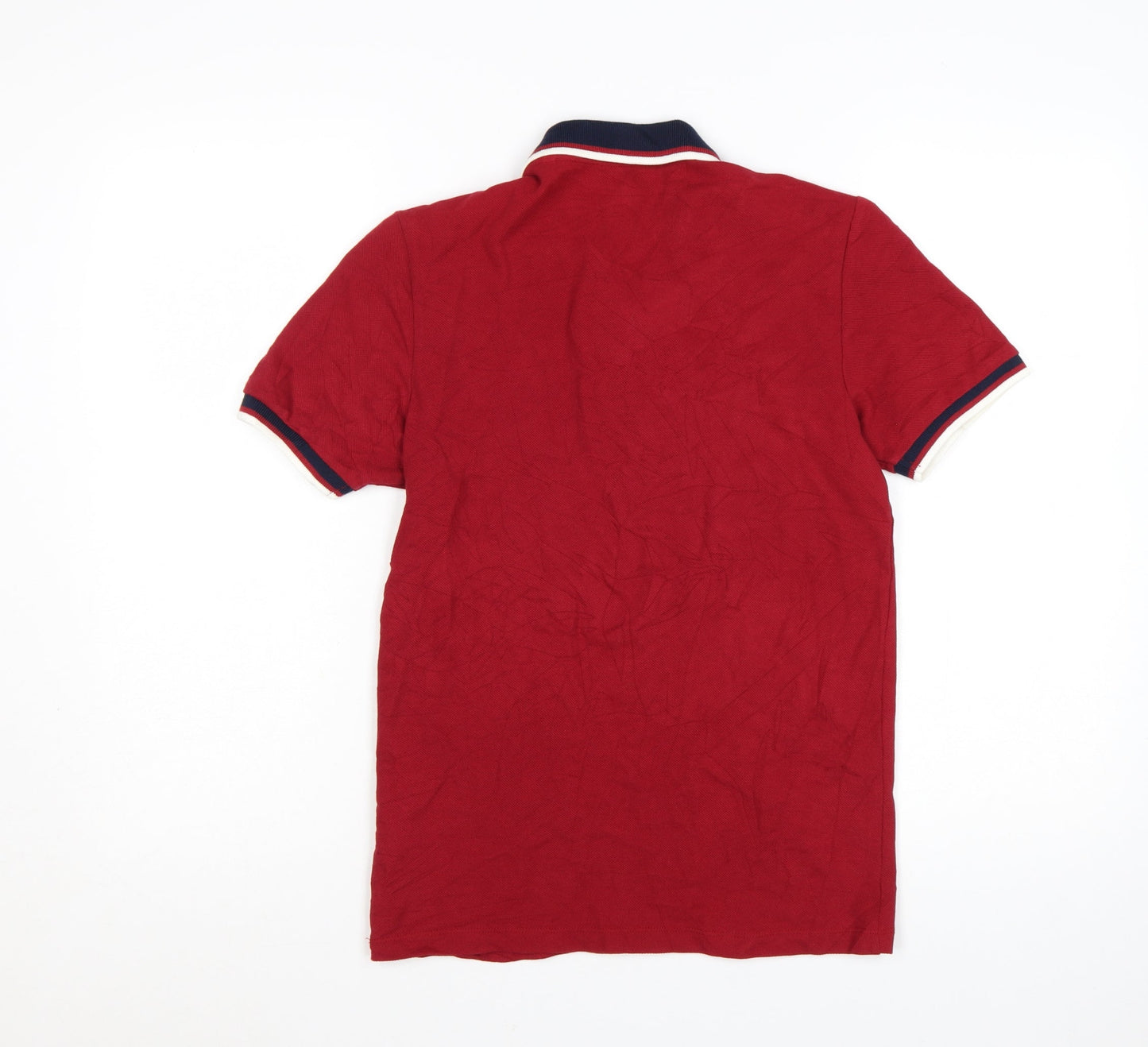 Next Men's Red Short Sleeve Polo Shirt XS 100% Cotton Classic Fit