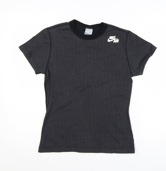 Nike Women's Black Slim Fit Short Sleeve Sports T-Shirt M