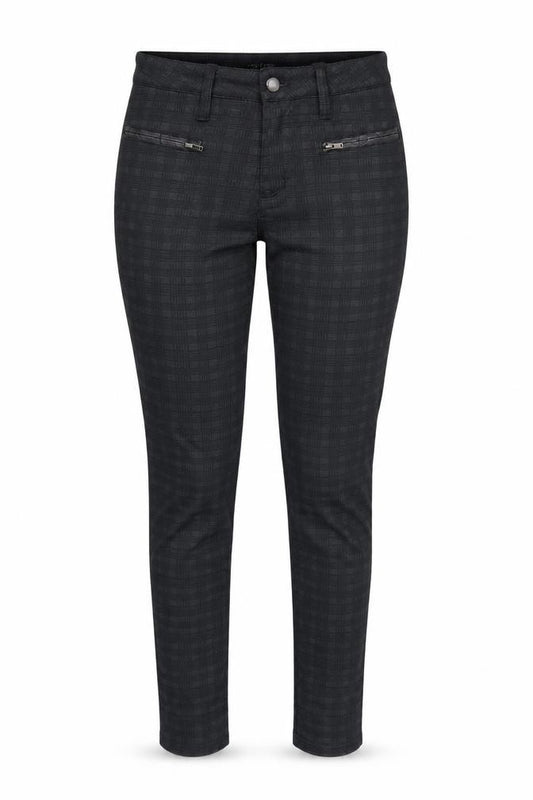 Max Jeans Women's Black Check Jegging Trousers Size 6 Slim Fit