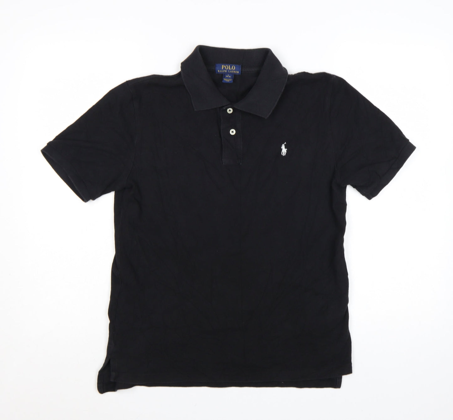 Ralph Lauren Teens Black Cotton Short Sleeve Polo Shirt L