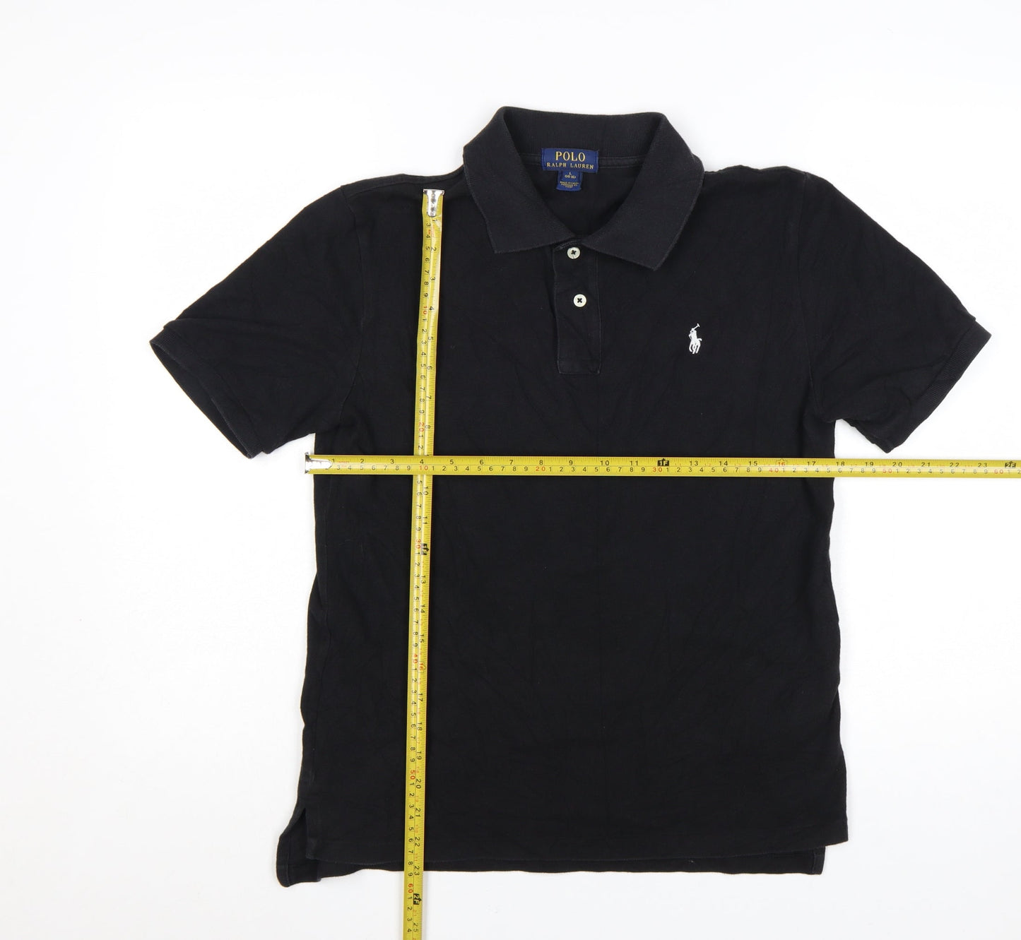 Ralph Lauren Teens Black Cotton Short Sleeve Polo Shirt L