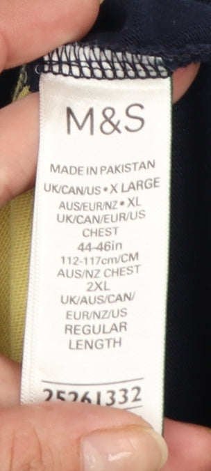 Marks and Spencer Men's Multicoloured XL Cotton Polo Shirt