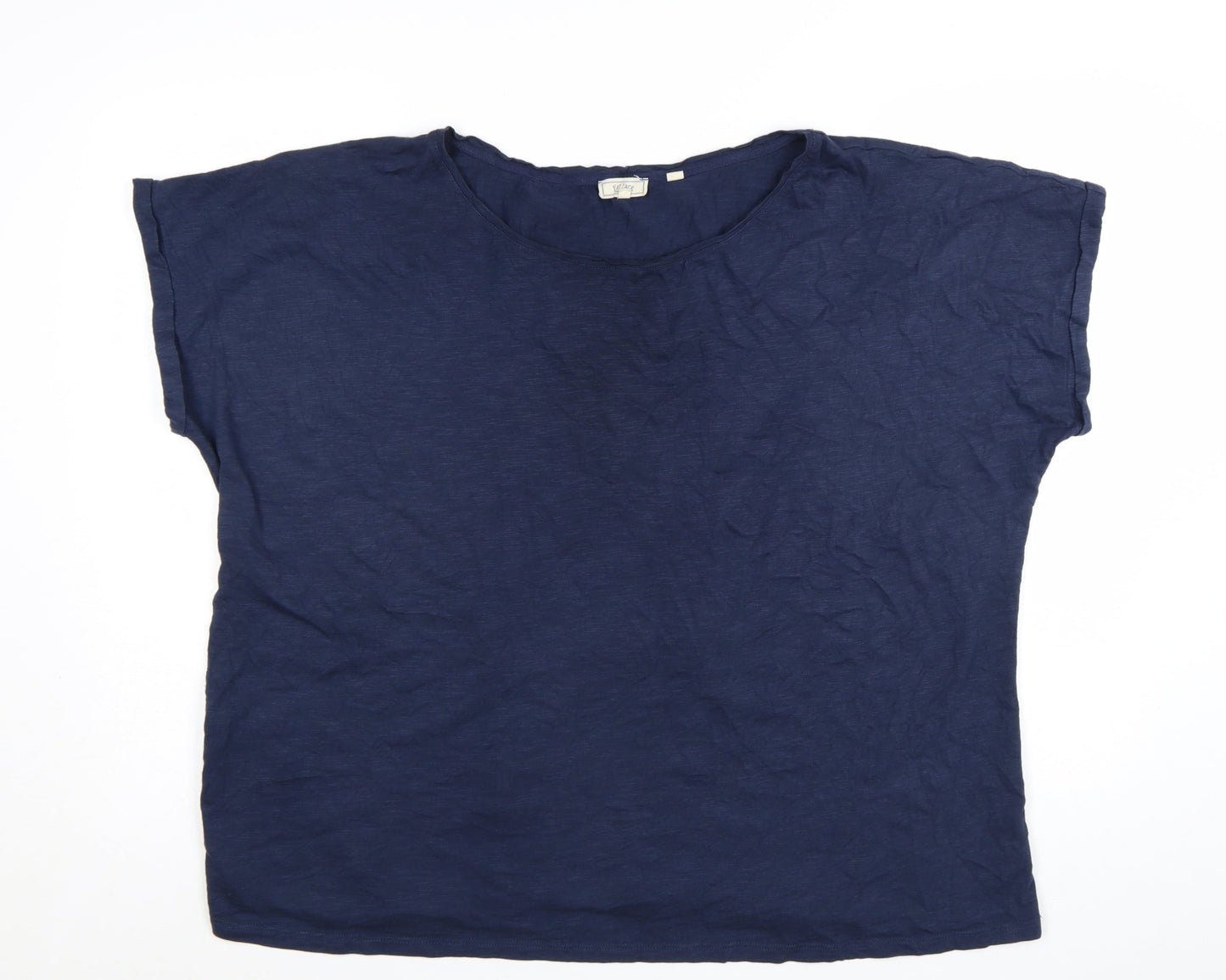 Fat Face Womens Navy Blue Cotton Modal Basic T-Shirt UK 22