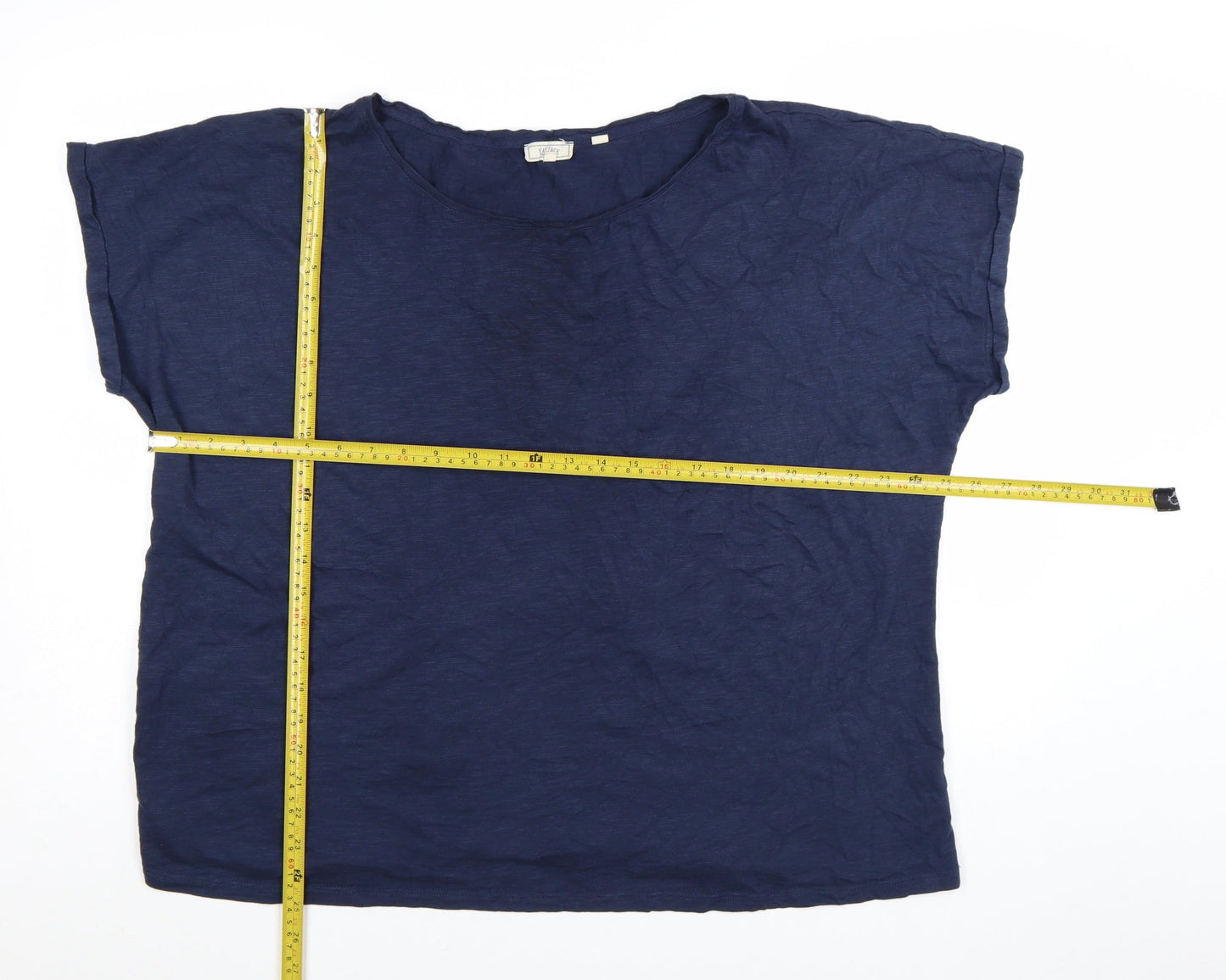 Fat Face Womens Navy Blue Cotton Modal Basic T-Shirt UK 22