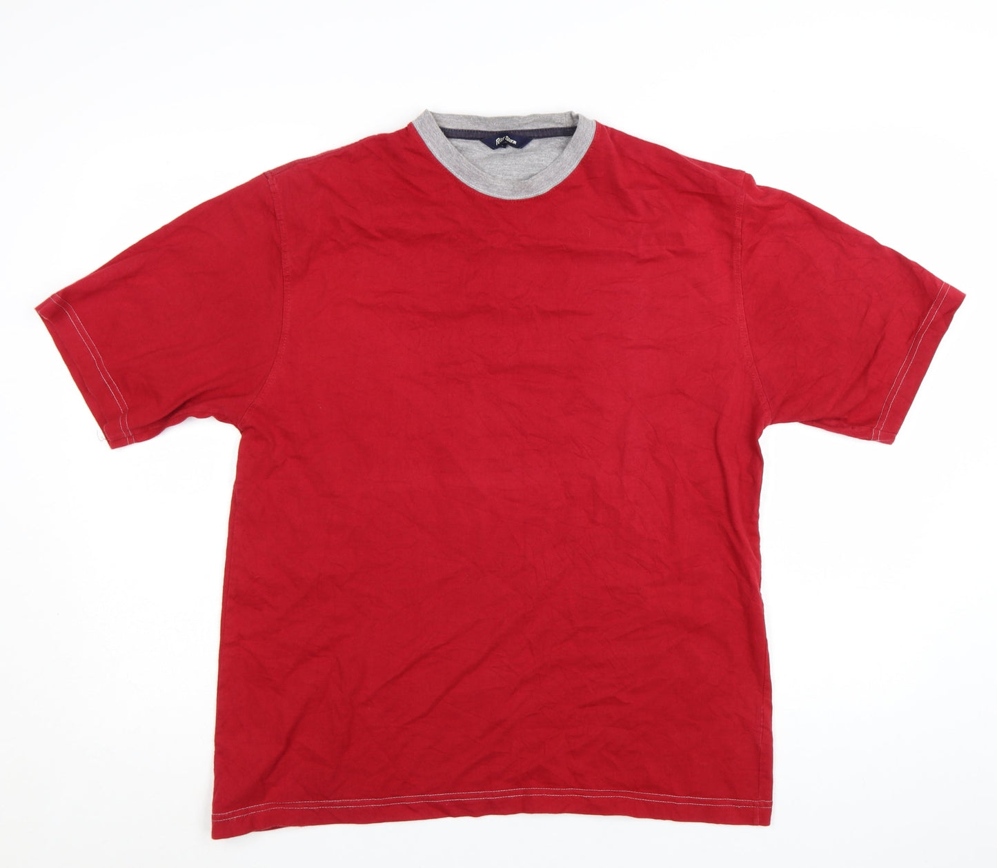Peter Storm Men's Red Cotton Crew Neck Short Sleeve T-Shirt Size L
