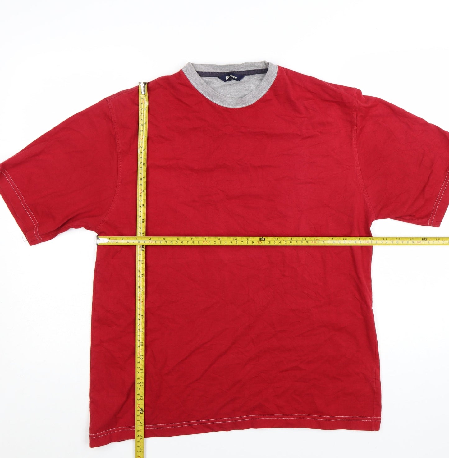 Peter Storm Men's Red Cotton Crew Neck Short Sleeve T-Shirt Size L