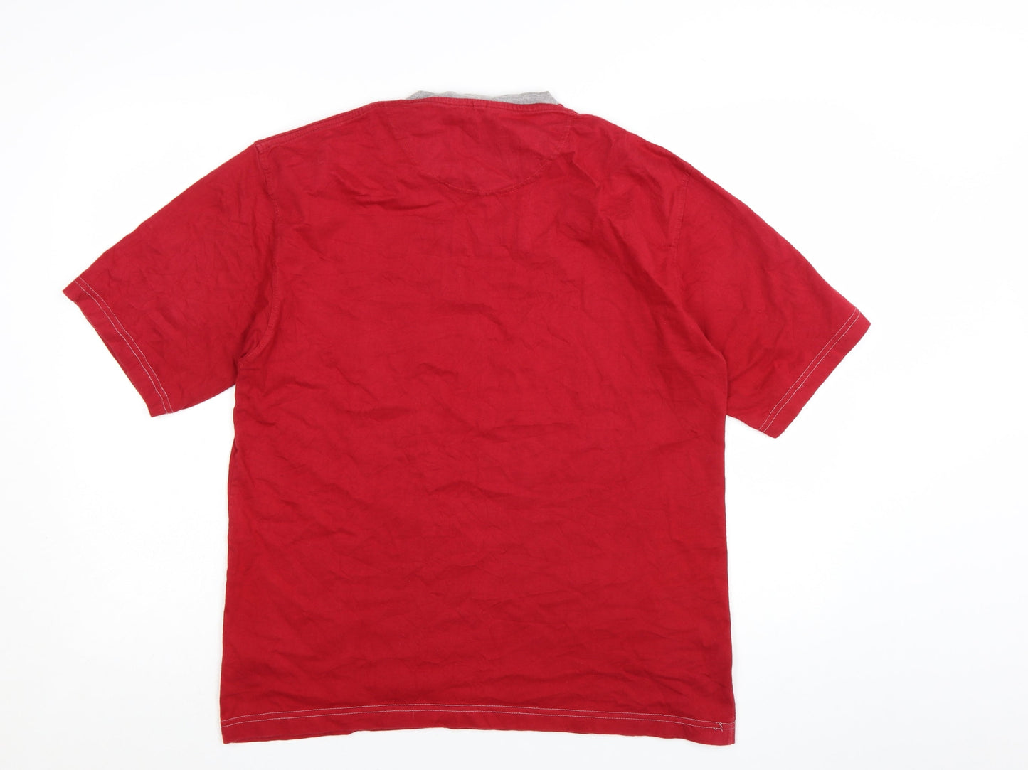 Peter Storm Men's Red Cotton Crew Neck Short Sleeve T-Shirt Size L