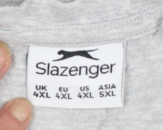 Slazenger Men's Grey Sleeveless T-Shirt 4XL Cotton Blend Sports Vest
