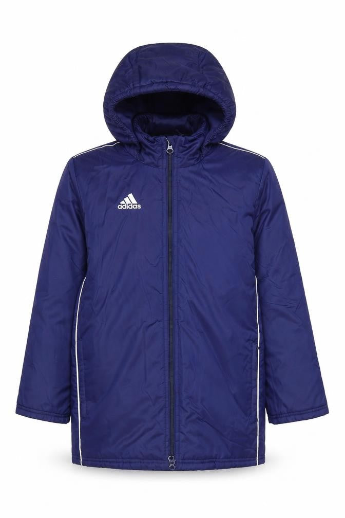 Adidas Boys Blue Hooded Windbreaker Jacket 7-8 Years Lightweight