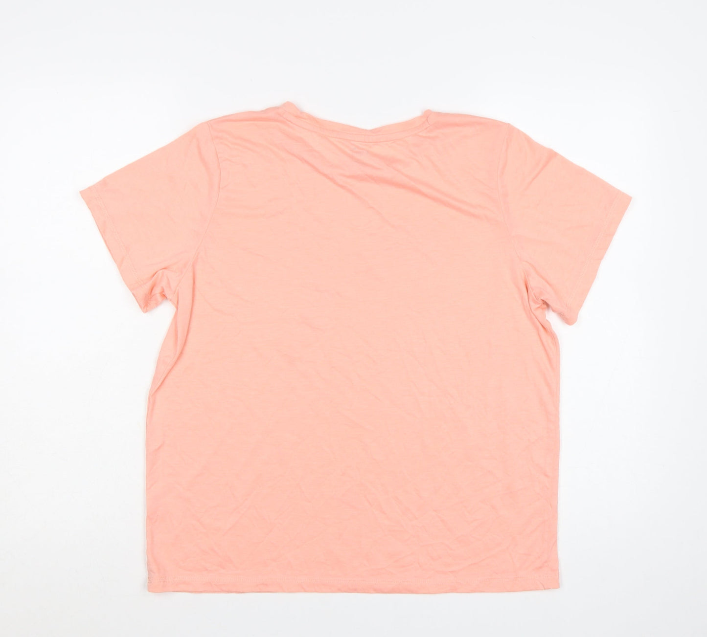 Puma Womens Pink Cotton Basic T-Shirt Medium