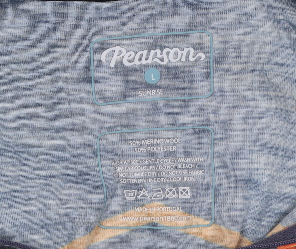 Pearson Men's Multicoloured L Cycling Jersey T-Shirt Merino Wool Blend