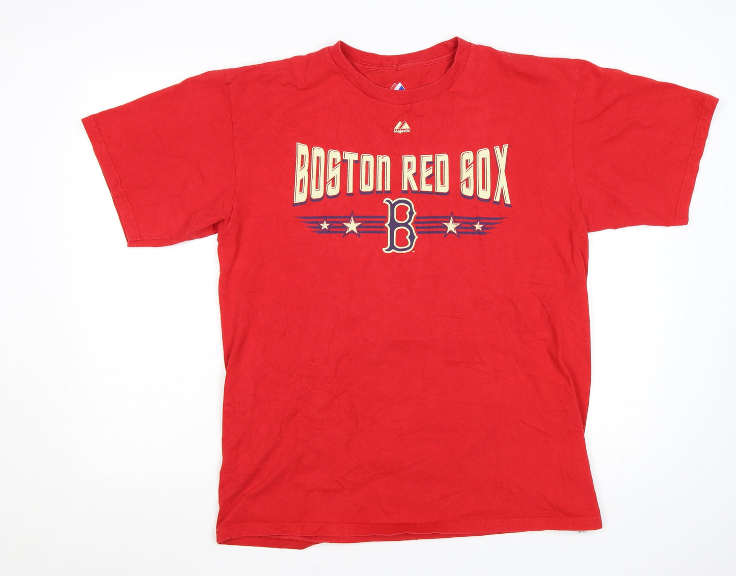 Majestic Men's Red Boston Red Sox Graphic T-Shirt Size L