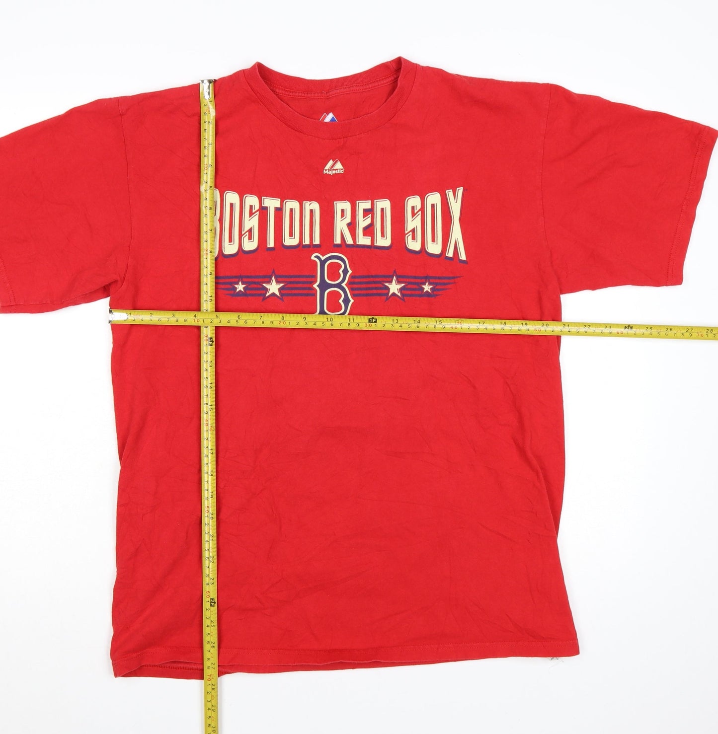Majestic Men's Red Boston Red Sox Graphic T-Shirt Size L