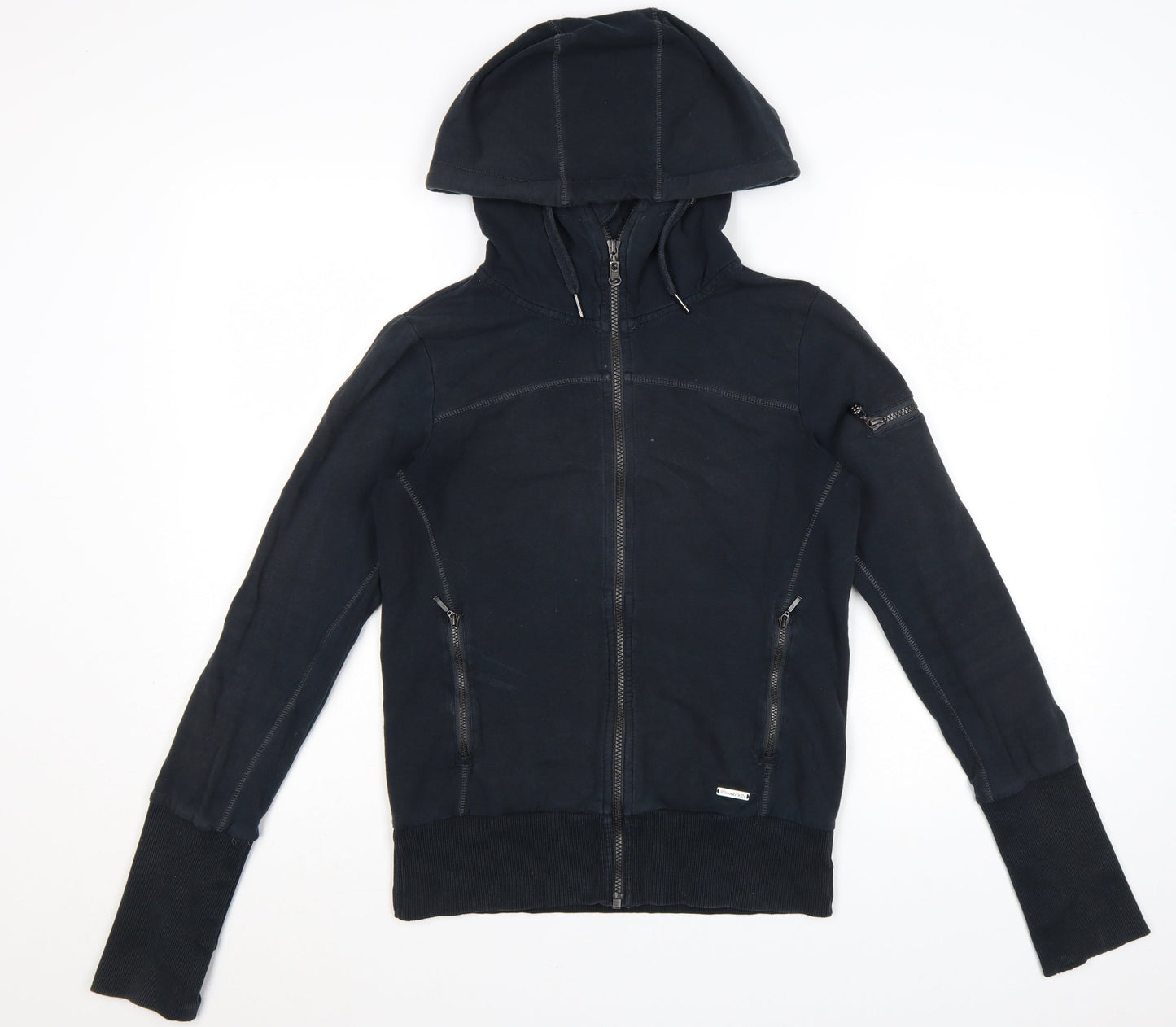 Sweaty Betty Womens Black XS Full Zip Hooded Sweatshirt