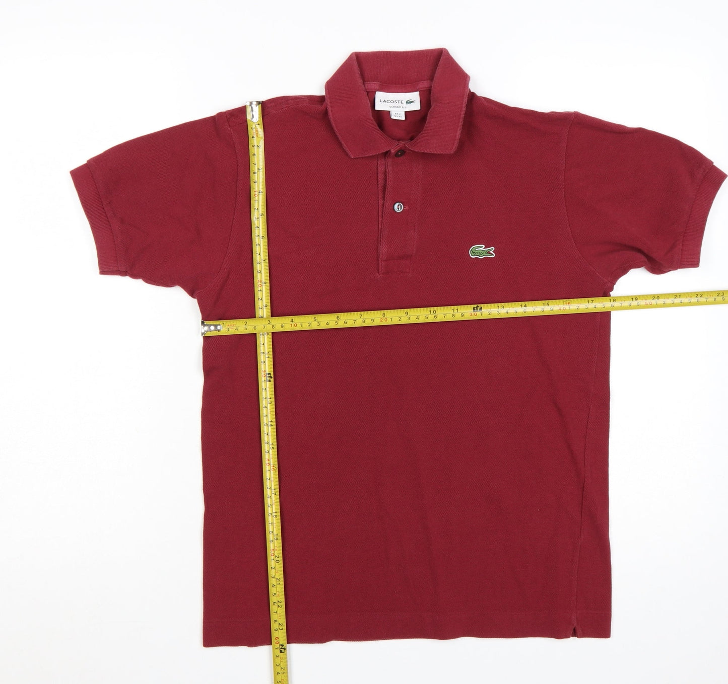 Lacoste Men's Red Classic Fit Short Sleeve Polo Shirt XS